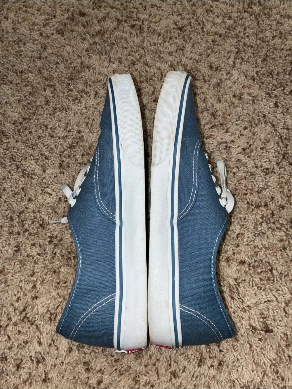 Vans Men’s Blue Canvas Authentic Low-Top Sneakers